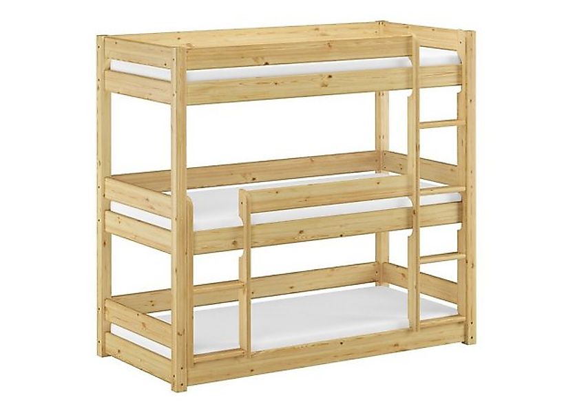 ERST-HOLZ Etagenbett Dreier Etagenbett für Erwachsene 90 x 200 Kiefer Massi günstig online kaufen