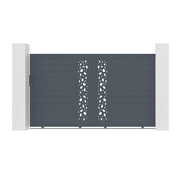 Casanoov Schiebetor 3M Sunny H 180Cm & 2 Pfosten H 190Cm Aluminium Grau günstig online kaufen
