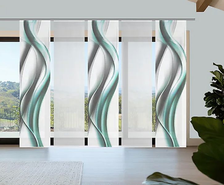 Vision S Schiebegardine »CARA« Paneelwagen 5 Stk. tlg. Schiebevorhang,Bambu günstig online kaufen