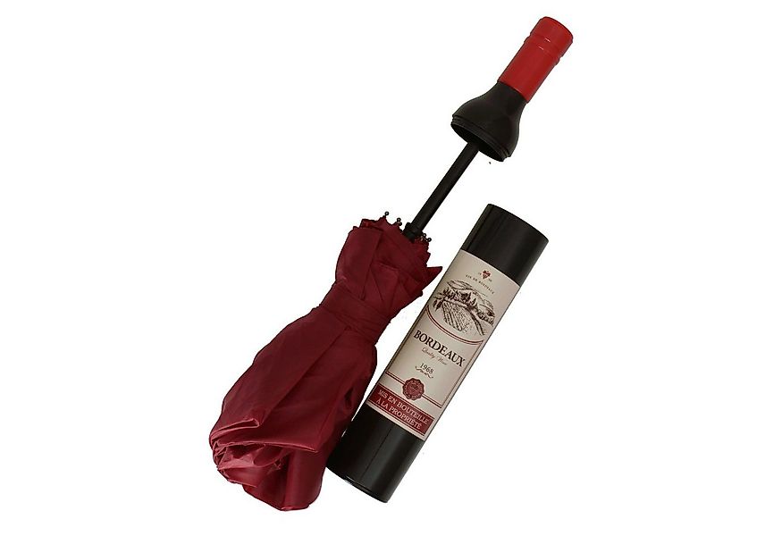 Out of the Blue Taschenregenschirm Weinflasche Regenschirm günstig online kaufen