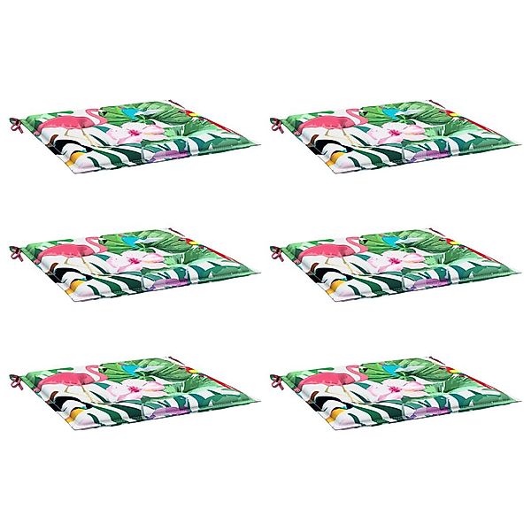 vidaXL Sitzauflage Gartenstuhl-Kissen 6 Stk. Mehrfarbig günstig online kaufen