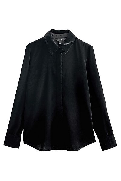 Next Langarmhemd Langärmelige Samtbluse (1-tlg) günstig online kaufen