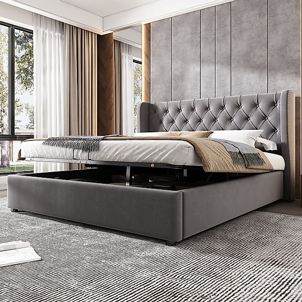 REDOM Polsterbett Doppelbett Bett Stauraumbett Jugendbett günstig online kaufen