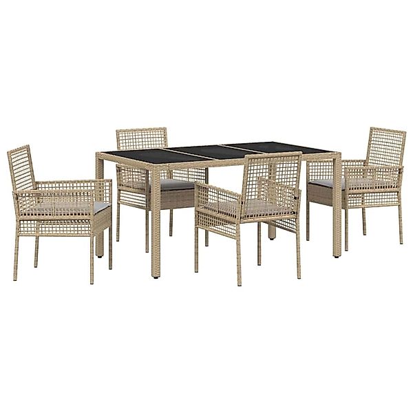 vidaXL Garten Essgruppe 5-Tlg Beige Poly Rattan 3334881 günstig online kaufen