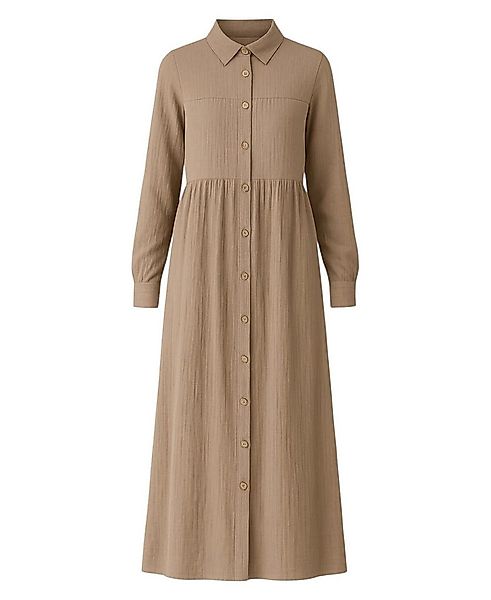WENOR Sommerkleid Musselin Maxikleid 100% Baumwolle, mit Knopfleiste, 145 c günstig online kaufen
