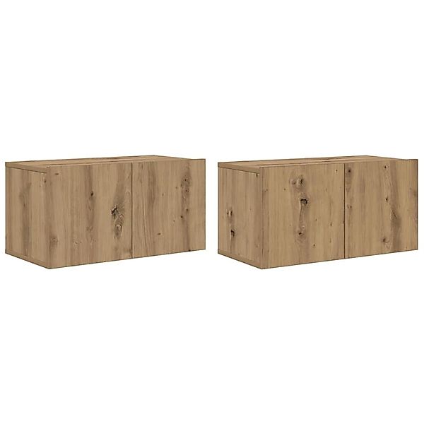 vidaXL TV-Schrank 2 Stk Braun 60 x 30 x 30 cm Holzwerkstoff 875168 günstig online kaufen
