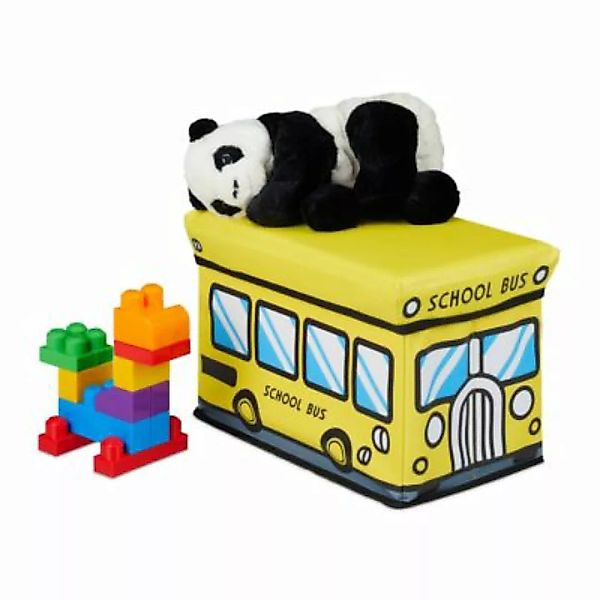 relaxdays Spielzeugkiste faltbar mit Deckel gelb günstig online kaufen