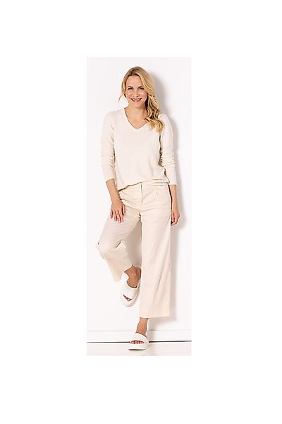 SER V-Ausschnitt-Pullover Pullover Feinstrick mit Struktur günstig online kaufen