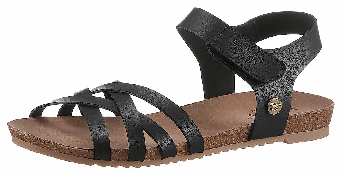 Mustang Shoes Riemchensandale, Sommerschuh, Sandalette, Klettschuh, günstig online kaufen