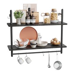 Bestier Wandregal Wandboard Holz, Küchenregal, Wandregal günstig online kaufen