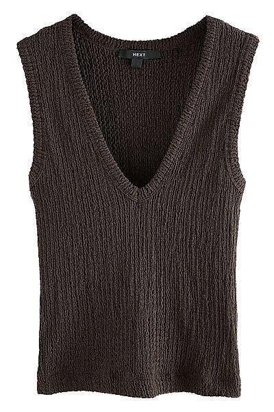 Next Trägertop Strukturiertes Tanktop mit V-Ausschnitt günstig online kaufen