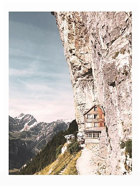 Poster / Leinwandbild - Mantika Schweiz Wildkirchli günstig online kaufen