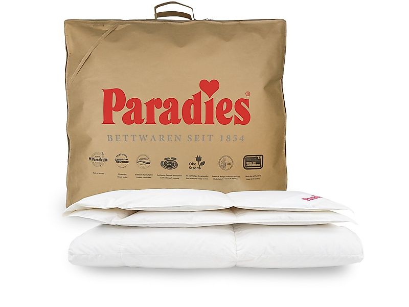 Paradies Gänsedaunenbettdecke Gabi 90, Füllung: 90% Daunen, 10% Federn, Bez günstig online kaufen
