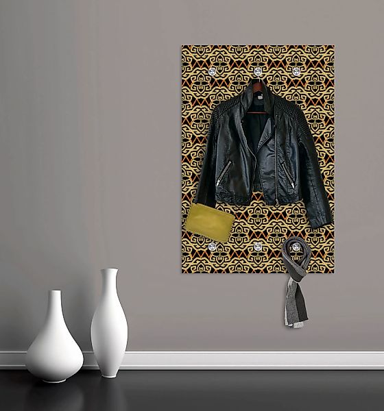 queence Garderobenleiste "Muster" mit 6 Haken, 80 x 120 cm günstig online kaufen