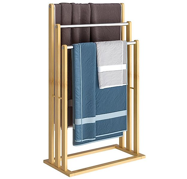 Casaria Handtuchständer, Freistehend Bambus Holz Handtuchhalter Ohne Bohren günstig online kaufen