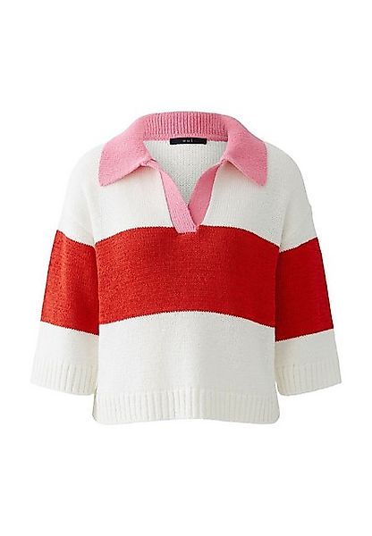 Oui V-Ausschnitt-Pullover Pullover Baumwollmischung günstig online kaufen