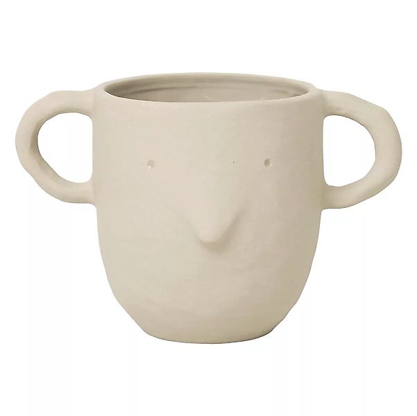 Blumentopf Mus Large keramik beige / Sandstein - H 12 cm - Ferm Living - Be günstig online kaufen