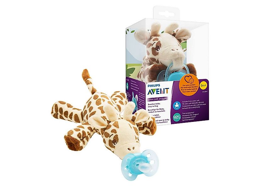 Philips AVENT Puppen Schnuller Philips Avent SCF348/11 Snuggle Giraffe, 0-6 günstig online kaufen