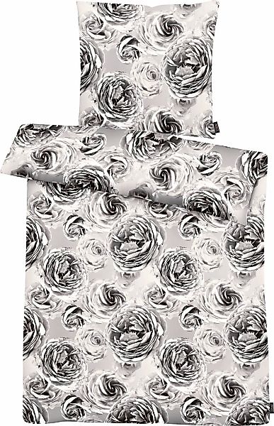 APELT Bettwäsche "Beatrice" 2 Stk. exklusives großformatiges Blumendesign s günstig online kaufen