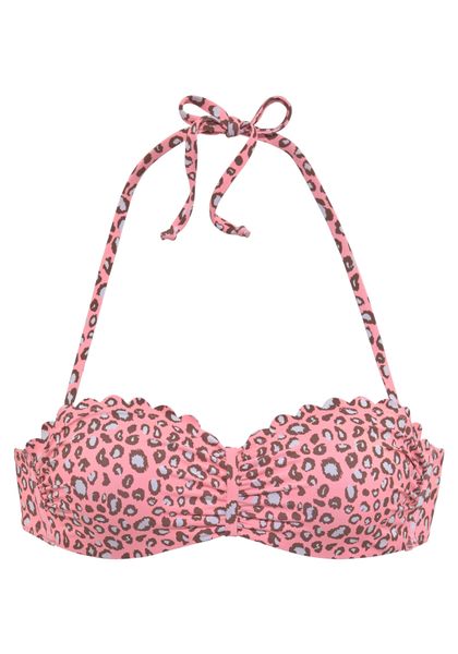 LASCANA Bügel-Bandeau-Bikini-Top Mae, farbenfroher Animalprint, wattierte günstig online kaufen