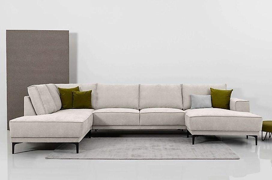 OTTO home Wohnlandschaft »XXL Sofa Oland, Struktur, Flachgewebe, Luxus-Micr günstig online kaufen
