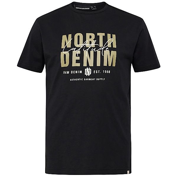 North T-Shirt mit Label-Print Farbe schwarz Größe: 4XL günstig online kaufen