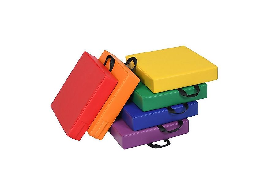 COSTWAY Bodenkissen 6er Set Kinder Sitzkissen, mit Griff & Reißverschluss günstig online kaufen