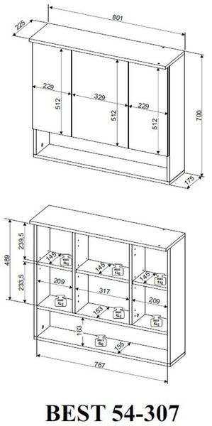 BASIC by Balculina Spiegelschrank Best80 Spiegelschrank, günstig online kaufen