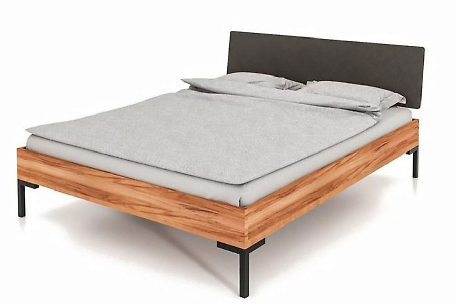 byoak Bett ABIES 80 x 210 aus Massivholz, mit Polsterkopfteil, Naturgeölt günstig online kaufen
