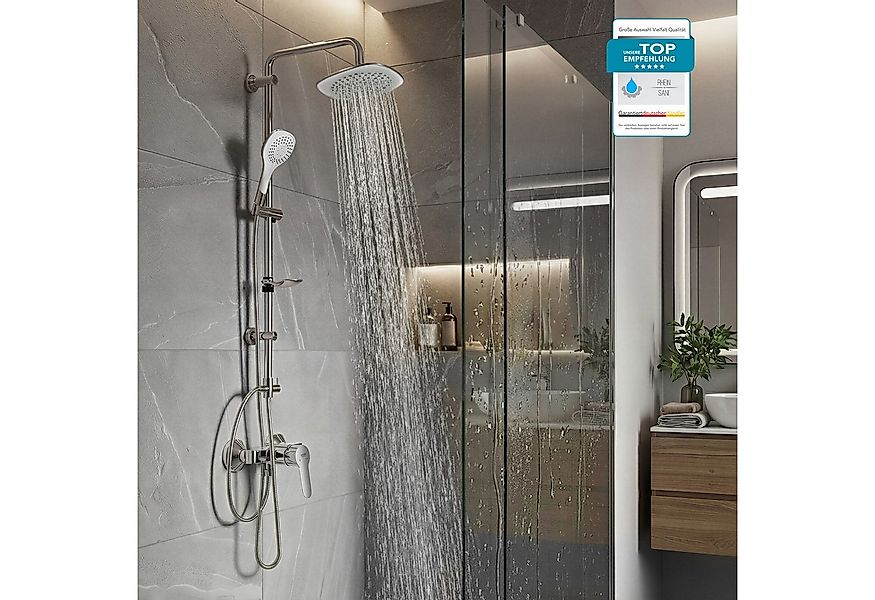 Grohe Duscharmatur BauEdge Duschsystem mit Einhandarmatur, Brause, Duschsta günstig online kaufen