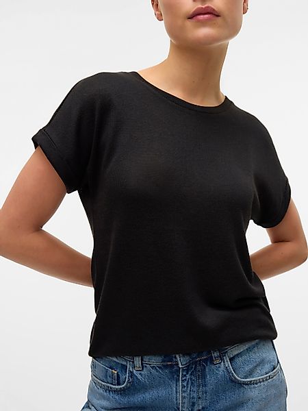 Vero Moda Kurzarmpullover "VMBRIANNA SS O-NECK PULLOVER BOO REP", mit Umsch günstig online kaufen