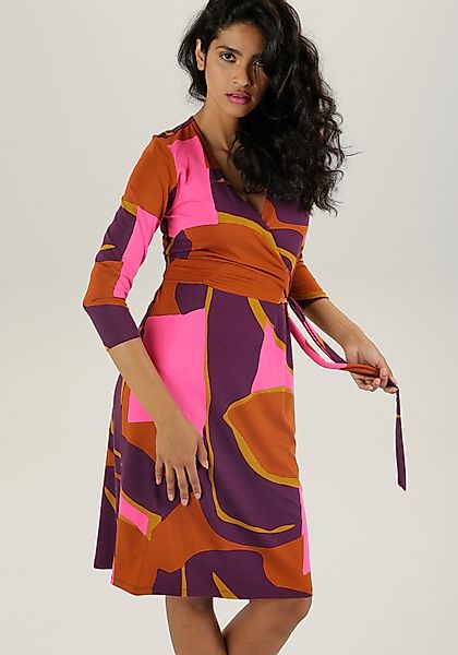 Aniston SELECTED Jerseykleid mit verführerischem Ausschnitt günstig online kaufen