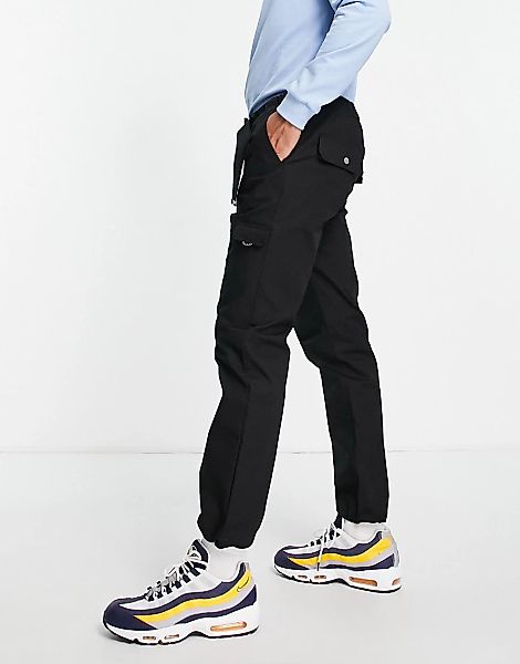 Tommy Jeans – Ethan – Ripstop-Hose in Schwarz mit Gürtelschlaufen und mehre günstig online kaufen
