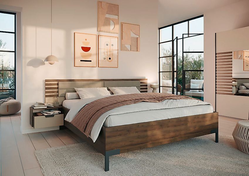 rauch Bettanlage "Bett Doppelbett Futonbett BAREA", mit Hängenachttischen u günstig online kaufen