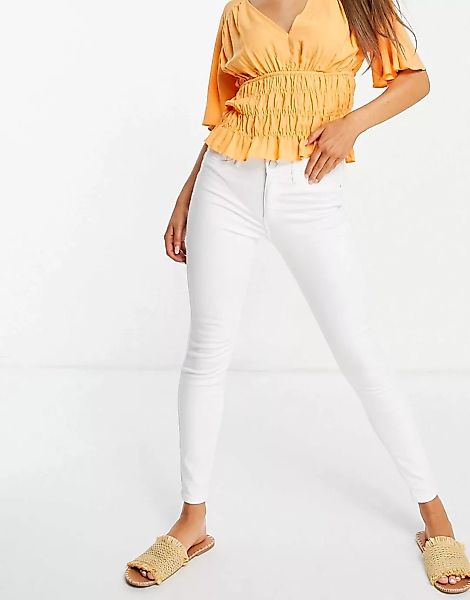 River Island – Molly – Enge Jeans in Weiß günstig online kaufen