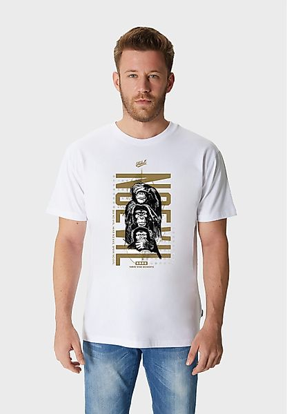Oldskull T-Shirt Wrldvibe No Evil Logo günstig online kaufen