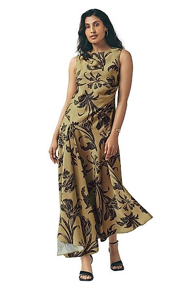LAURA ASHLEY Satinkleid Laura Ashley Satin-Maxikleid mit Lloyd-Print (1-tlg günstig online kaufen
