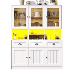 MODFU Hochschrank Multifunktionales,Sideboard (Küchenbuffet mit App-gesteue günstig online kaufen