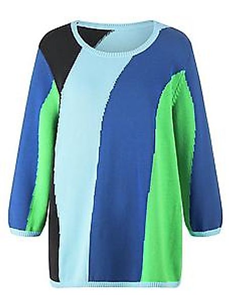 Rundhals-Pullover 3/4-Arm Emilia Lay blau günstig online kaufen