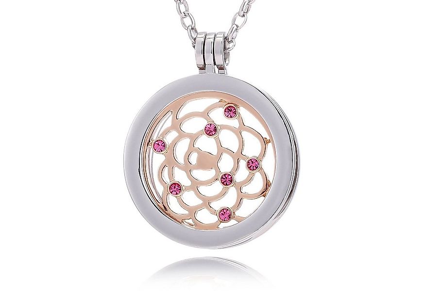 Morella Kette mit Anhänger Damen Halskette 70 cm mit Coin 33 mm (2-tlg), Si günstig online kaufen