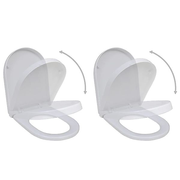 vidaXL WC-Sitz Toilettensitze mit Absenkautomatik 2 günstig online kaufen