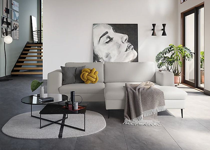 DOMO collection Ecksofa "Modica kompakt und elegant, Breite 244, L-Form", m günstig online kaufen