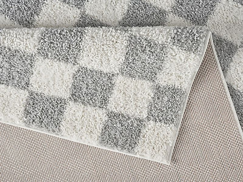 OTTO home Hochflor-Teppich »Kiiki«, rechteckig, 30 mm Höhe, Kariert, auffäl günstig online kaufen