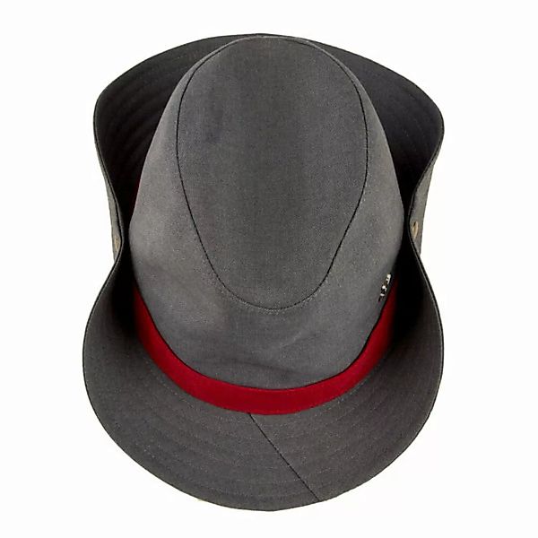 Cowboyhut "Mrs. Cowboy" Aus Arbeitskleidung - Grau-rot günstig online kaufen