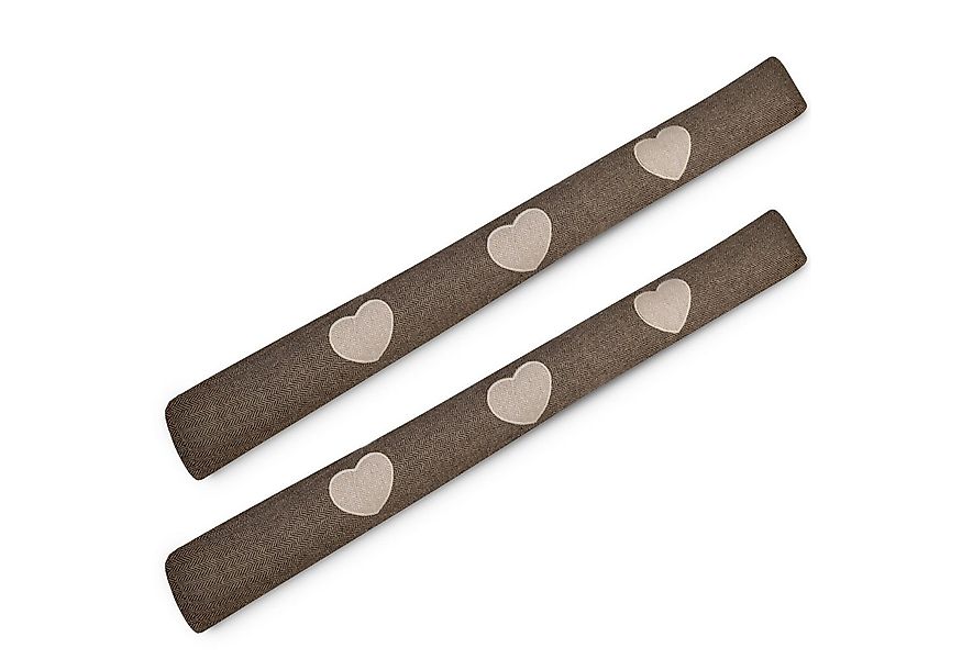 Beautissu Zugluftstopper 2er Set Zugluftstopper 100 cm lang Tuuli HR, Braun günstig online kaufen