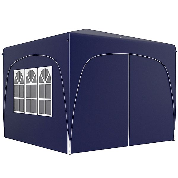 Outsunny Pavillon 3x3m Pop Up Pavillon faltbar mit 4 Seitenteilen, Gartenpa günstig online kaufen