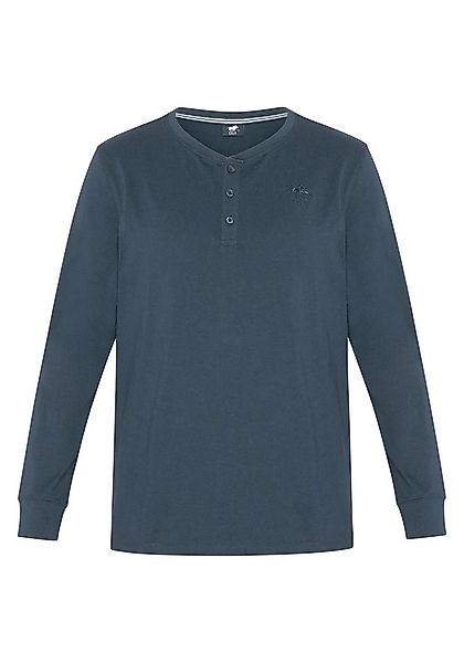 Polo Sylt Langarmshirt im Henley-Look günstig online kaufen