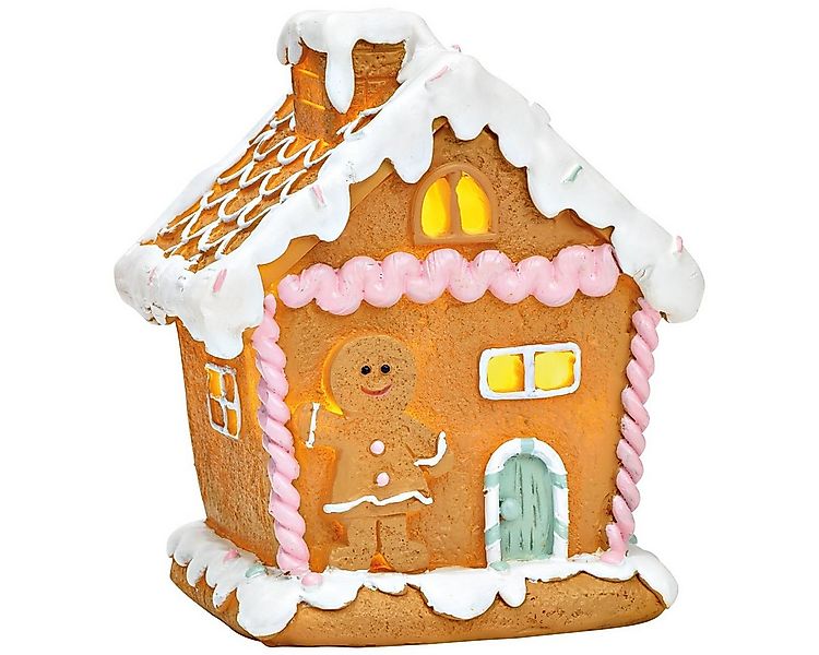 matches21 HOME & HOBBY Dekofigur Süßes LED Lebkuchenhaus Stil aus Polyresin günstig online kaufen