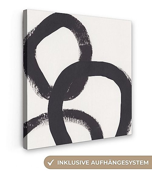 OneMillionCanvasses® Leinwandbild Abstrakt - Formen - Schwarz - Kreise, Fot günstig online kaufen