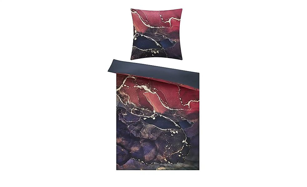 indigo Mako-Satin Bettwäsche  Midnight ¦ lila/violett ¦ Maße (cm): B: 135 B günstig online kaufen